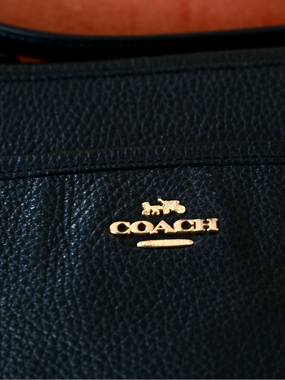 Coach F28035 Black Pebbled Leather Crossbody Bag Gold Hardware - Picture 10 of 10